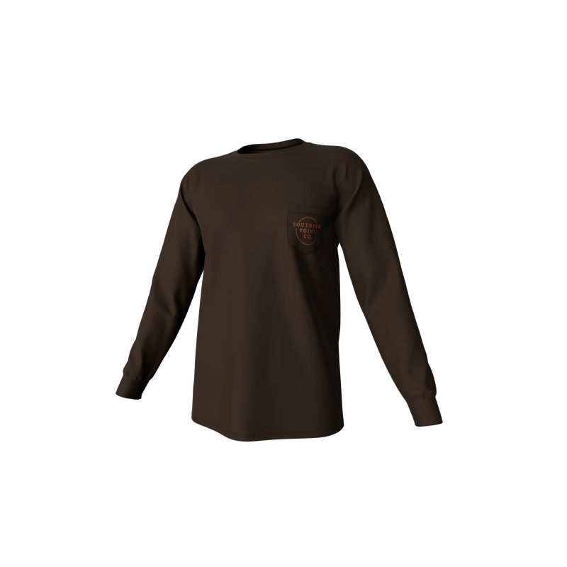 SOUTHERN POINT CO. YOUTH LS VINTAGE CIRCLE GREYTON LONG SLEEVE POCKET TEE GUNSTOCK