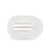 TELETIES COCONUT WHITE SMALL FLAT ROUND CLIP