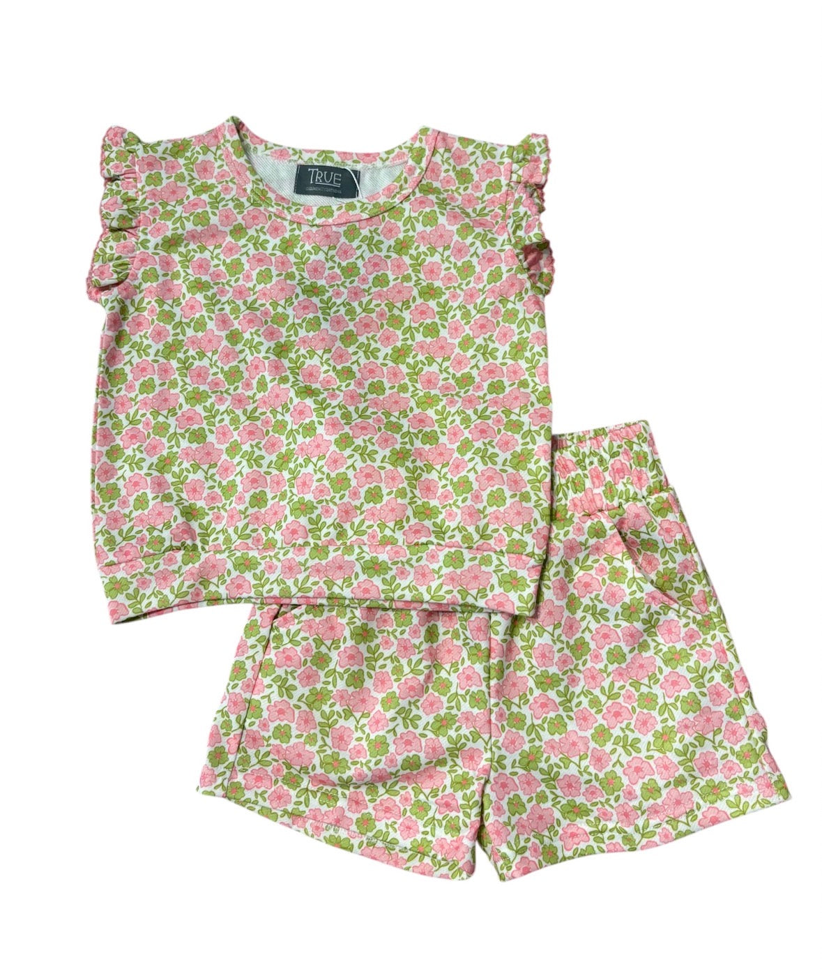 PINK GREEN TERRY SET – Bead Shack Kids Boutique