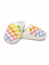 LIVING ROYAL RAINBOW CHECKER KIDS SLIIPPERS