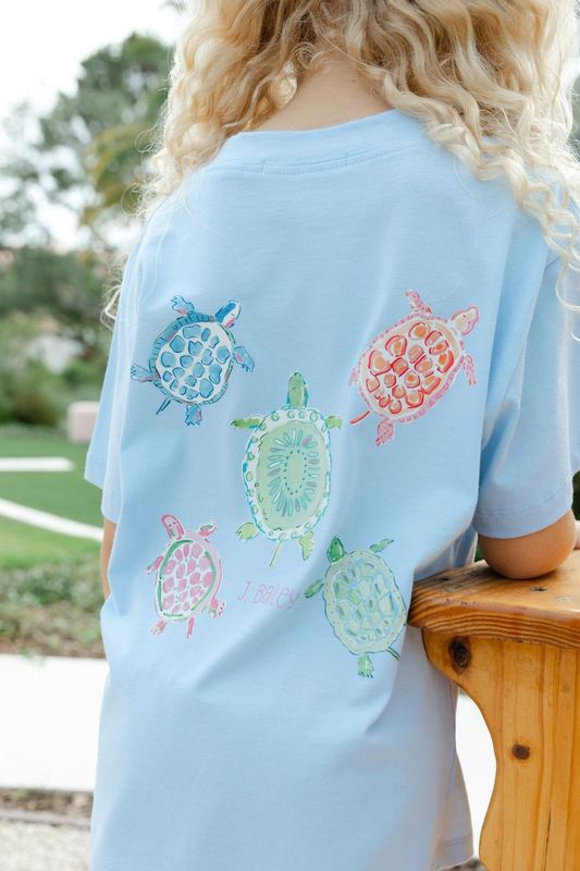 J.BAILEY GIRLS LOGO TEE TURTLES ON BAYBERRY