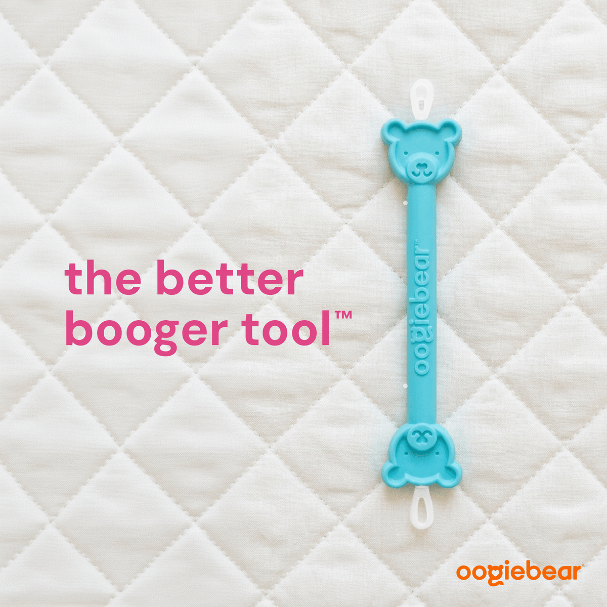 Oogiebear Baby Booger and Ear Wax Picker (2-pack): Raspberry and Seafoam