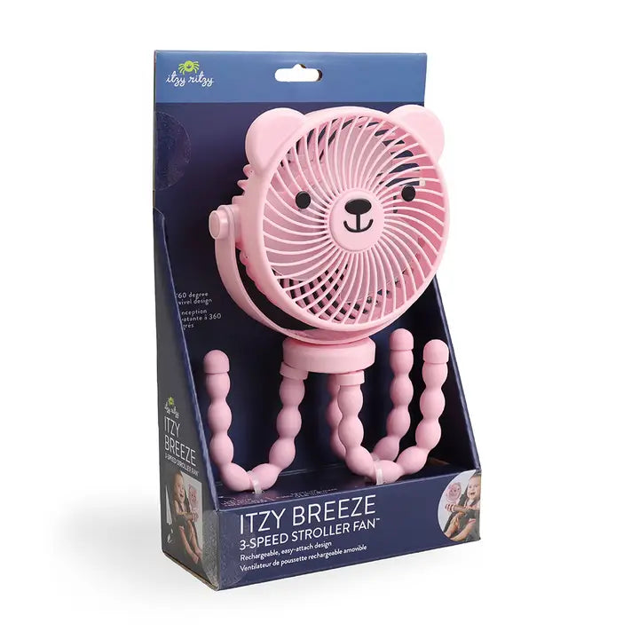 Breeze 3 Speed Stroller Fan Pink