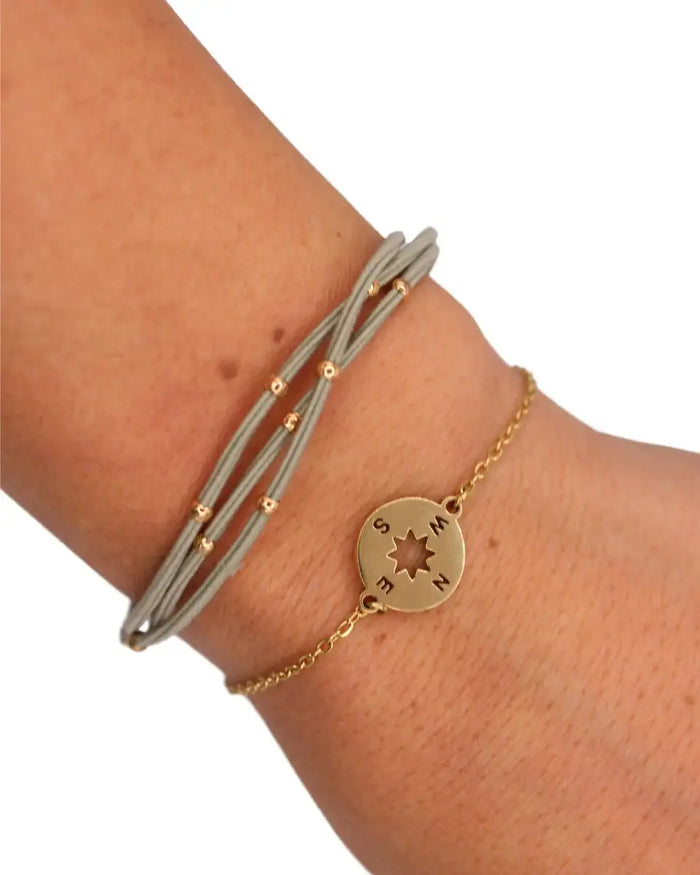 14K Gold bracelet set  Compass