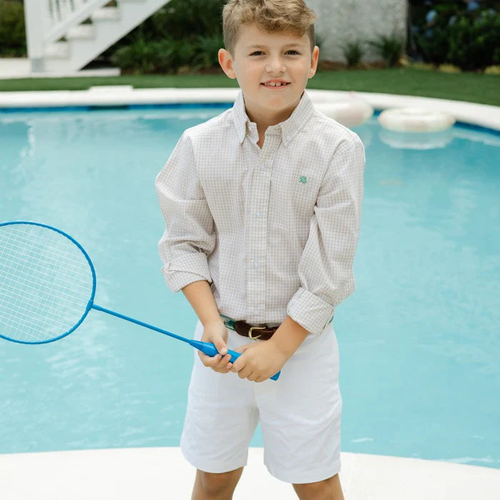J. BAILEY BUTTON DOWN KHAKI CHECK