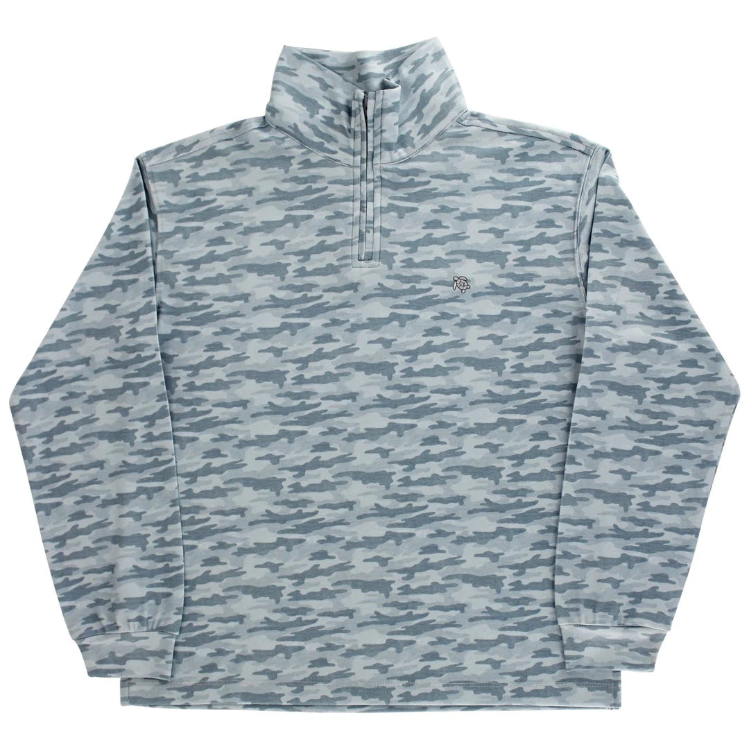 J. BAILEY PERFORMANCE HALF ZIP GRAY CAMO