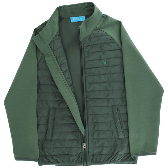 BAILEY BOYS QUILTED BOMBER JACKET GREEN