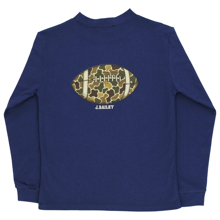 Bailey Boys Long Sleeve Logo Football Tee