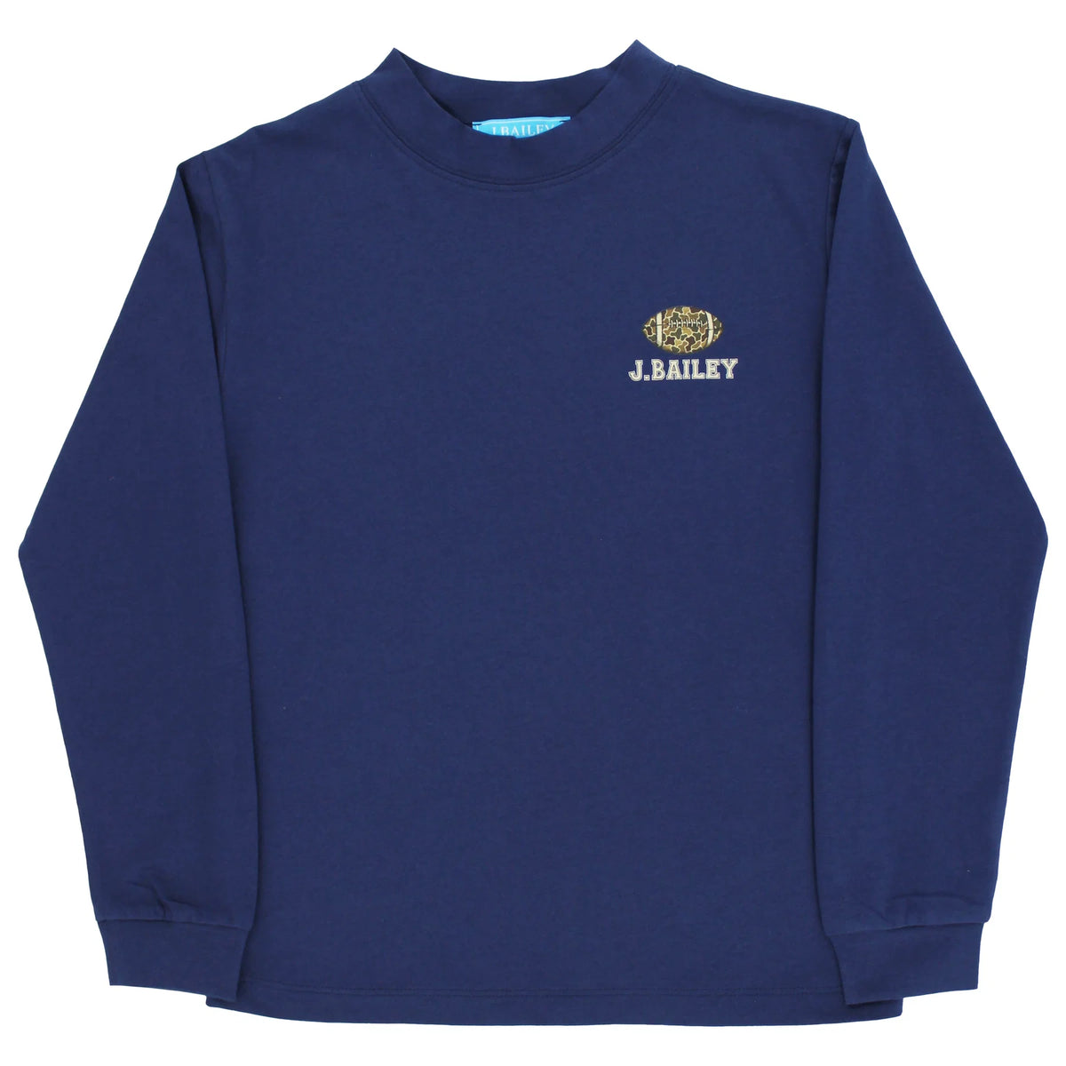 Bailey Boys Long Sleeve Logo Football Tee