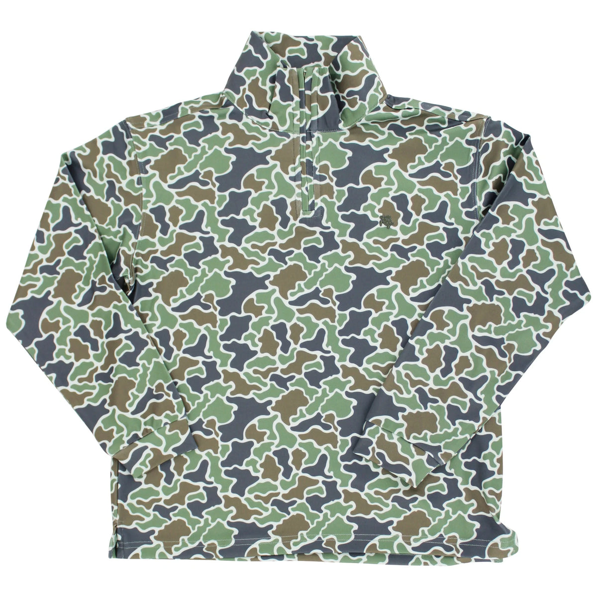 Performance Half Zip Green Camo