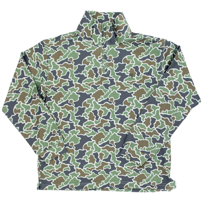 Performance Half Zip Green Camo