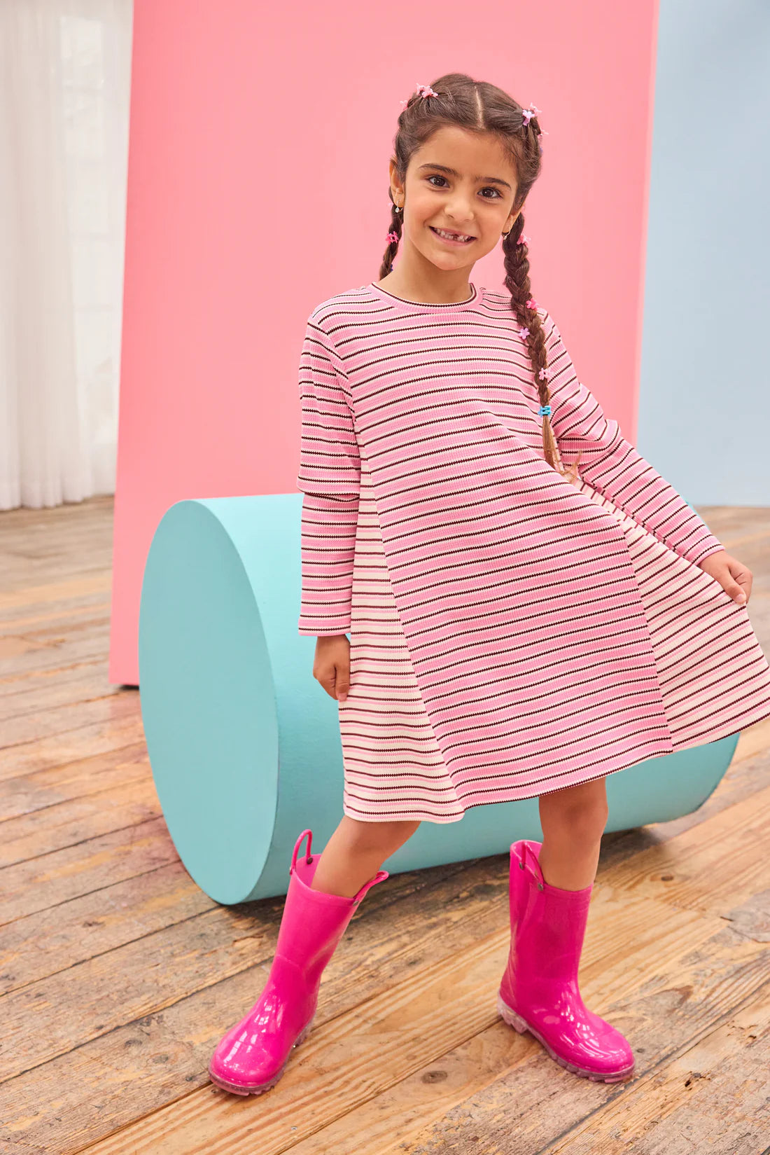 BISBY ANDOVER STRIPE DRESS