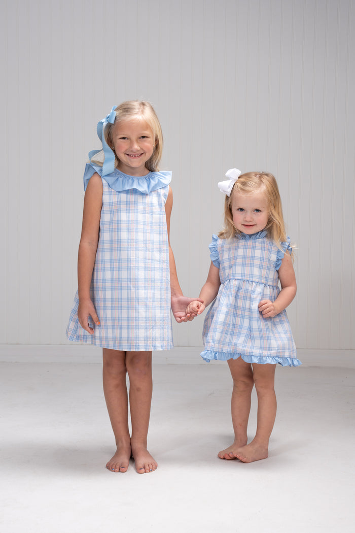 THE OAKS ALLY KOLE PINK/BLUE PLAID DRESS