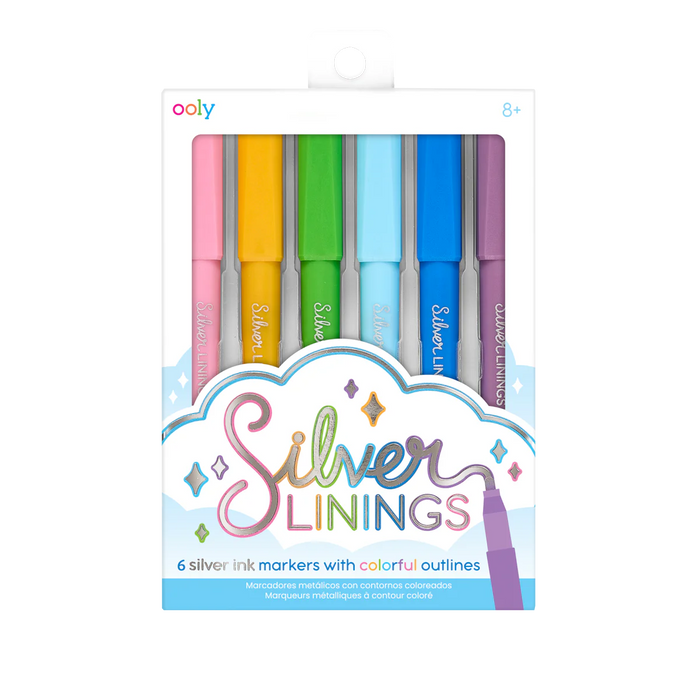 OOLY SILVER LININGS COLORFUL OUTLINE MARKERS