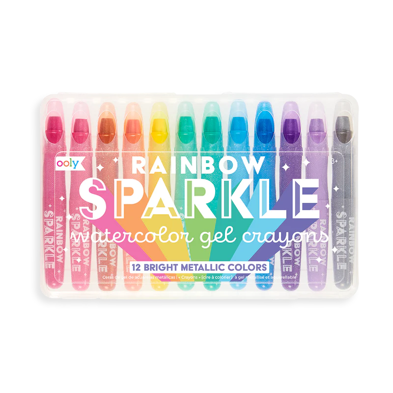 OOLY RAINBOW SPARKLE METALLIC WATERCOLOR GEL CRAYONS