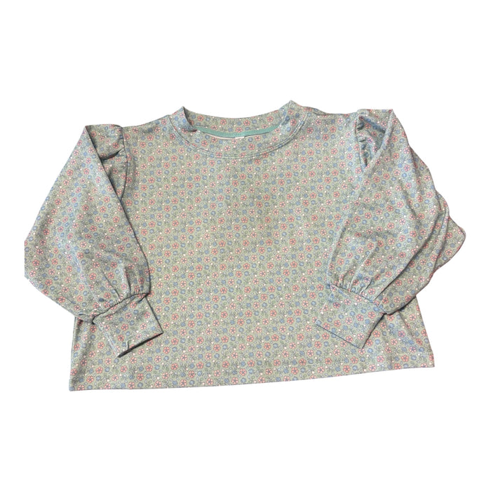 Honesty Puff Sleeve Blue/Pink Floral Top