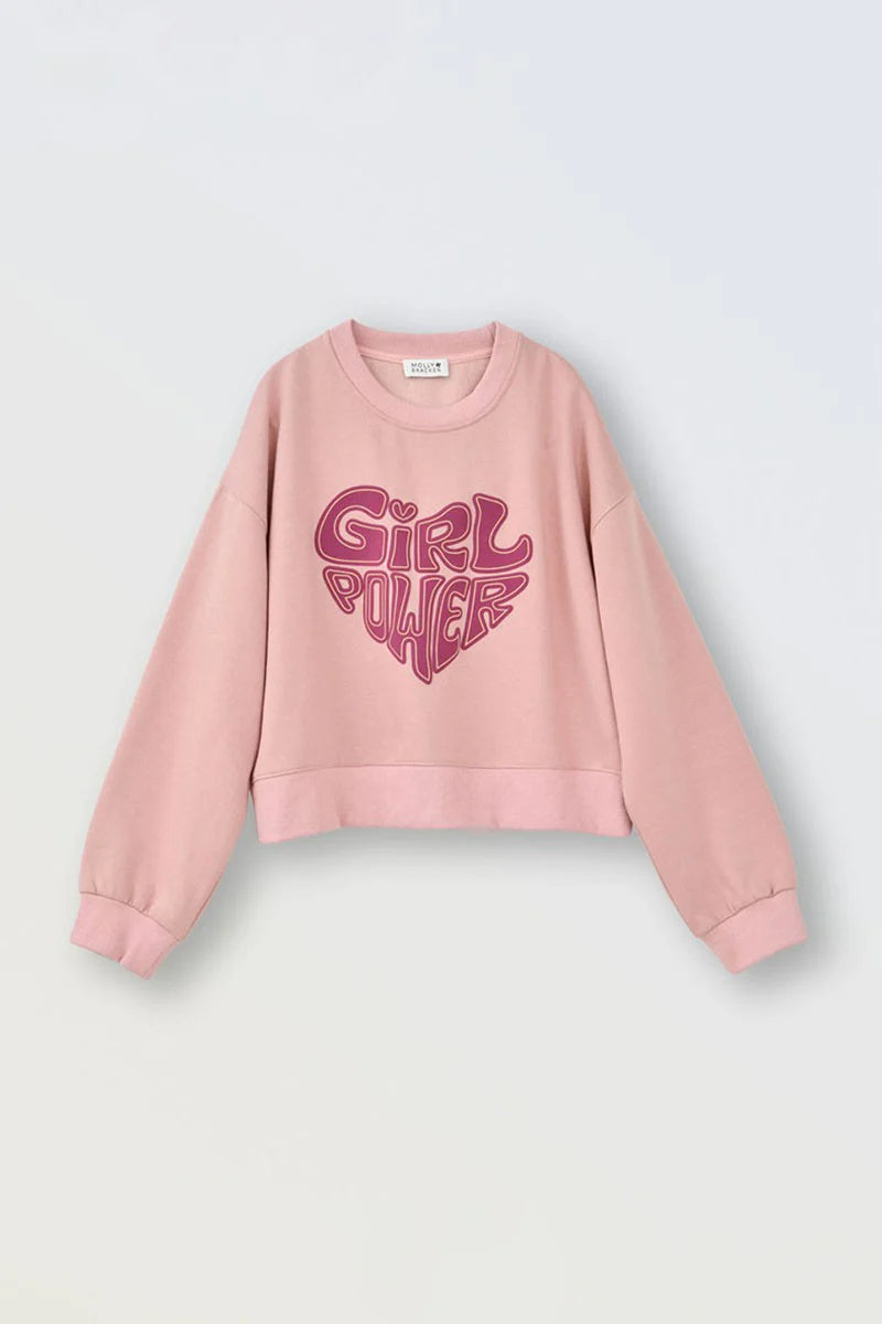 MOLLY BRACKEN GIRLS KNITTED SWEATSHIRT GIRL POWER