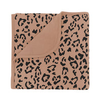 KYTE BABY BLANKET IN LATTE LEOPARD