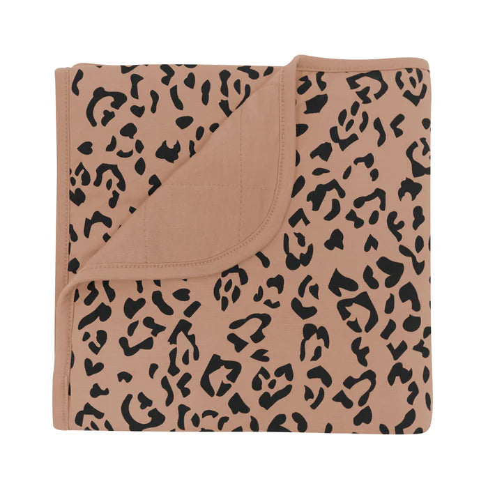 KYTE BABY BLANKET IN LATTE LEOPARD