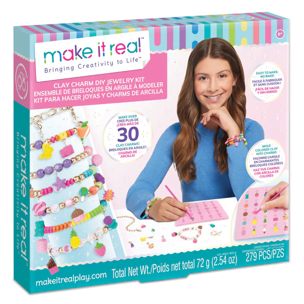 MAKE IT REAL CLAY CHARM DIY JEWELRY KIT