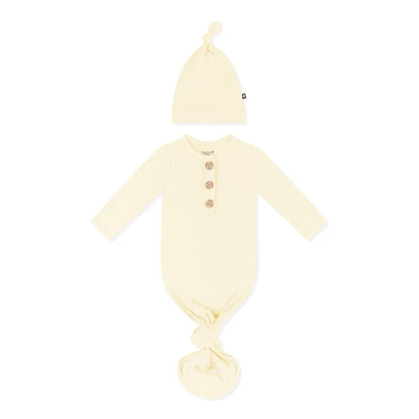 KNOTTED GOWN WITH HAT SET CHAMOMILE