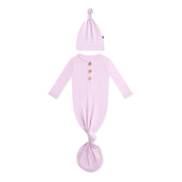 Knotted Gown With Cap Set Thistle