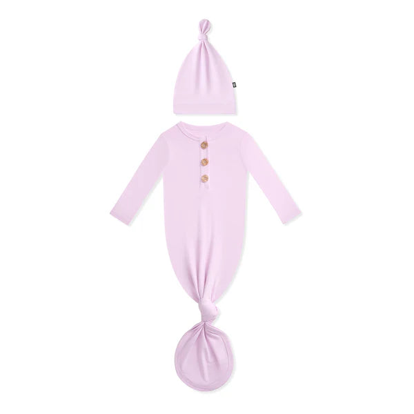 Knotted Gown With Cap Set Thistle