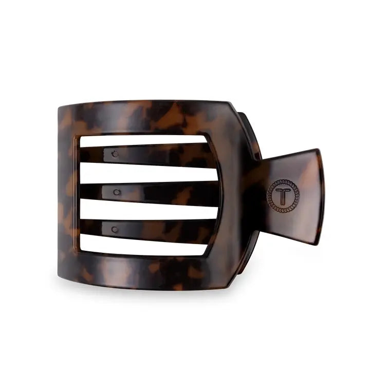 TELETIES TORTOISE LARGE FLAT SQUARE CLIP