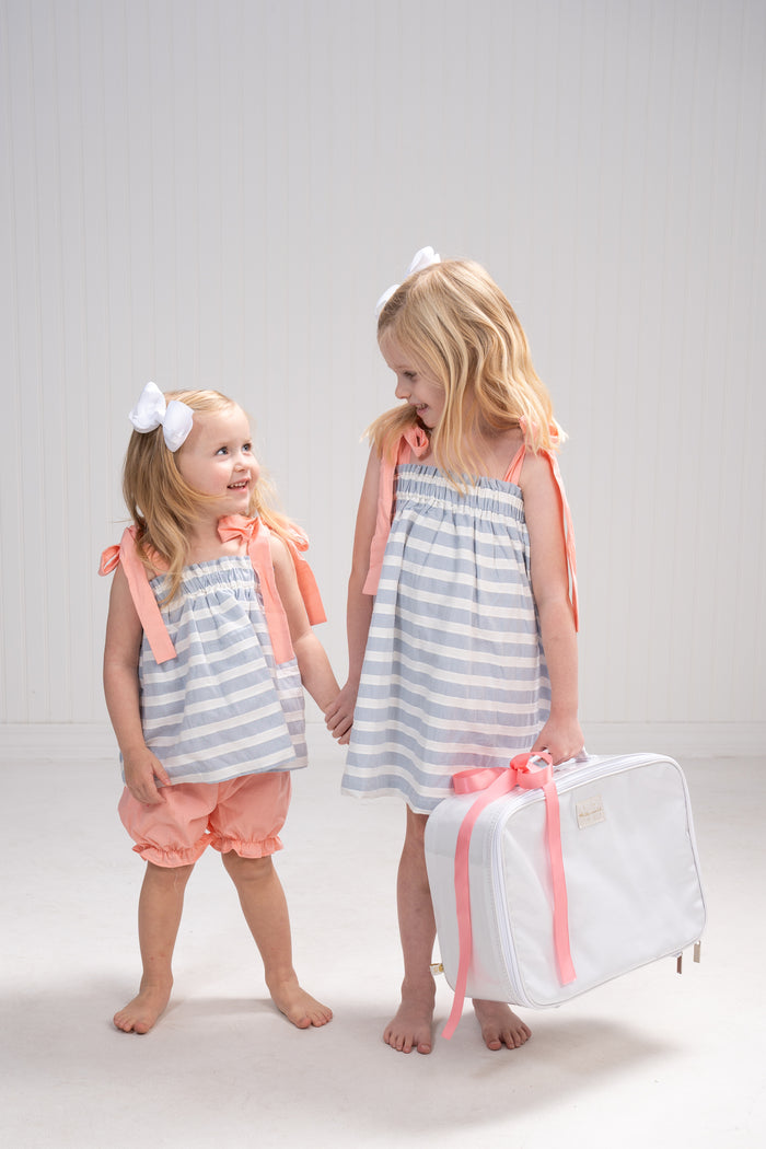 THE OAKS LOLA BLUE & WHITE STRIPE DRESS