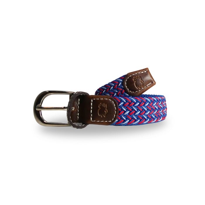 ROOSTA THE LIL PLYMOUTH KIDS HERRINGBONE WOVEN STRETCH BELT