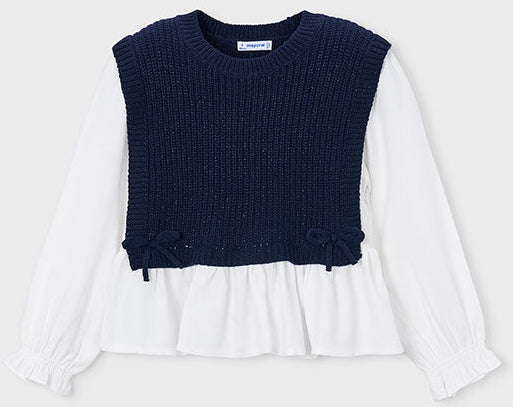 Color Block Vest Top Navy