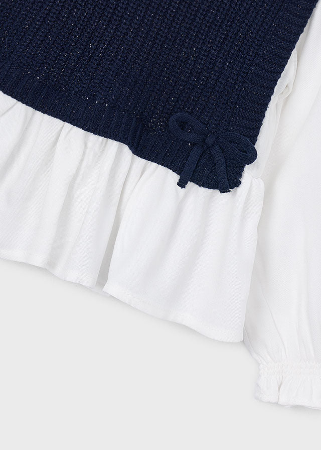 Color Block Vest Top Navy