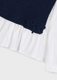 Color Block Vest Top Navy