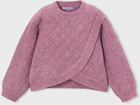 Pink knitted sweater.