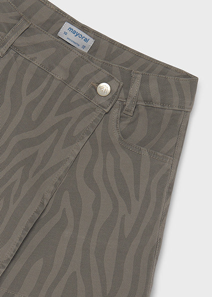 Zebra Twill Skort