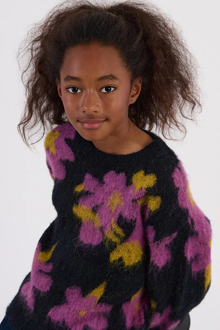 MOLLY BRACKEN KNIT SWEATER WITH FLOWERS
