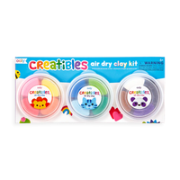 OOLY CREATIBLES D.I.Y. AIR-DRY CLAY KIT SET OF 12 COLORS + 3 TOOLS