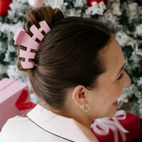 TELETIES MERRY PINKMAS CLASSIC LARGE HAIRCLIP