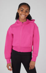 GIRLS SCUBA FULL ZIP EVERYDAY HOODIE JACKET ROSE VIOLET