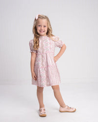 VALERIA DRESS PRETTY PINK TRELLIS