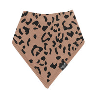 KYTE BABY BIB IN LATTE LEOPARD