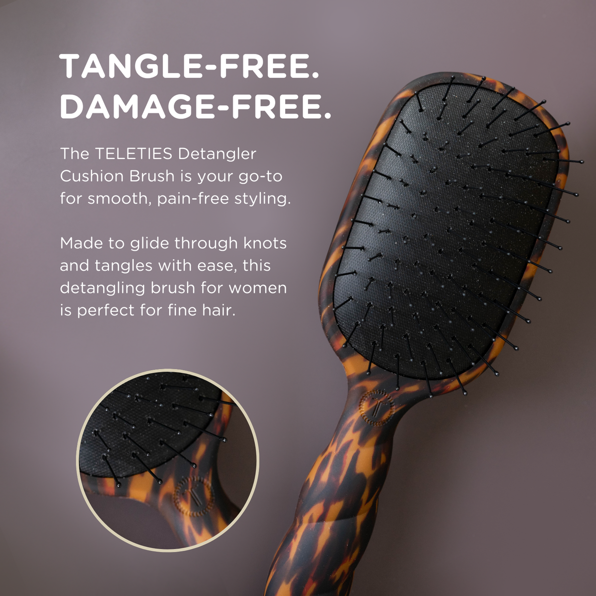 Detangler Hair Brush for Fine Hair Tortoise