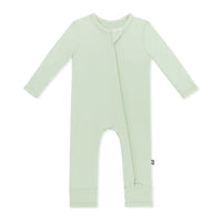 ZIPPERED ROMPER IN BASIL
