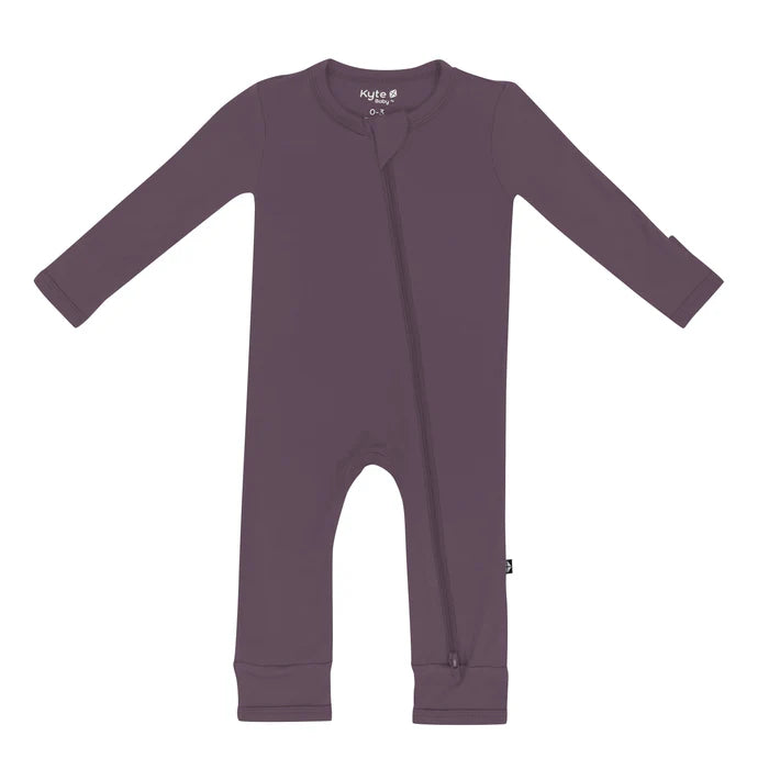 KYTE BABY ZIPPERED ROMPER IN CURRANT