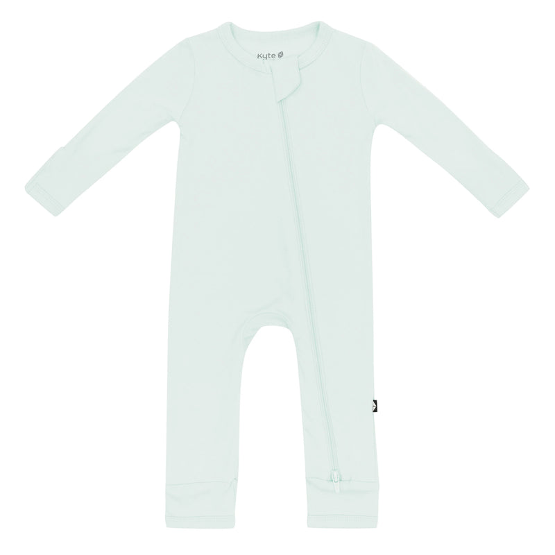 KYTE BABY ZIPPERED ROMPER IN DEW