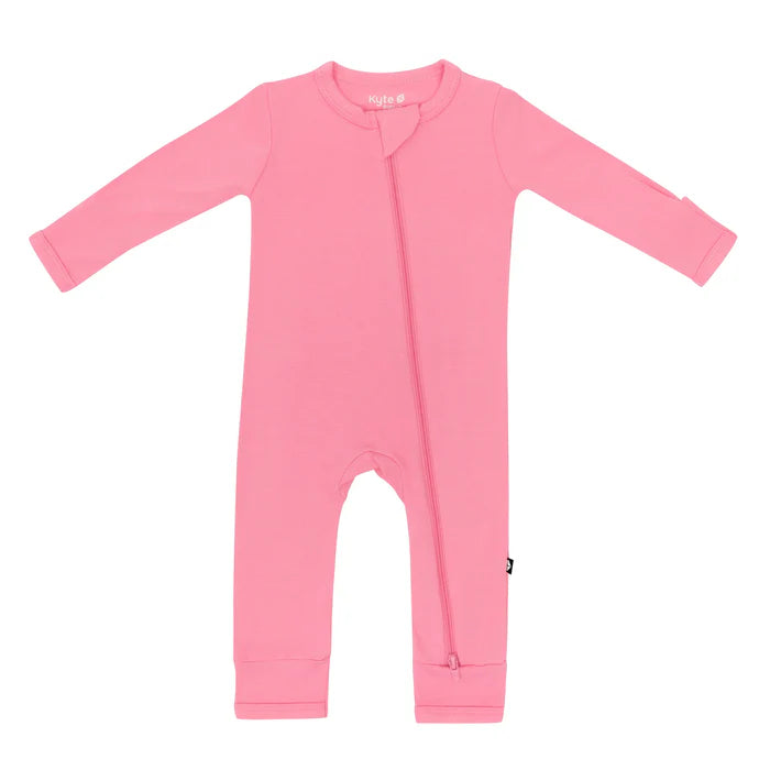 KYTE BABY ZIPPERED ROMPER IN GAUVA