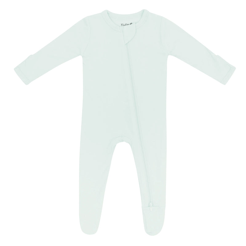 KYTE BABY ZIPPERED FOOTIE IN DEW