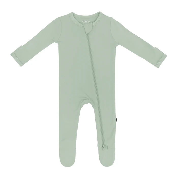 KYTE BABY ZIPPERED FOOTIE IN THYME