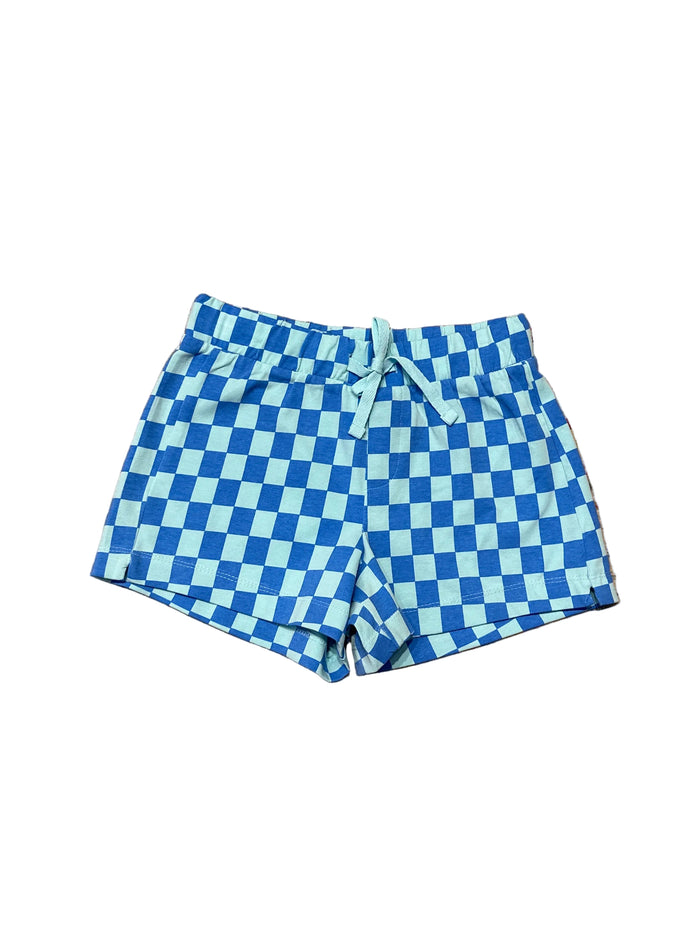 BLUE CHECKERED SHORTS