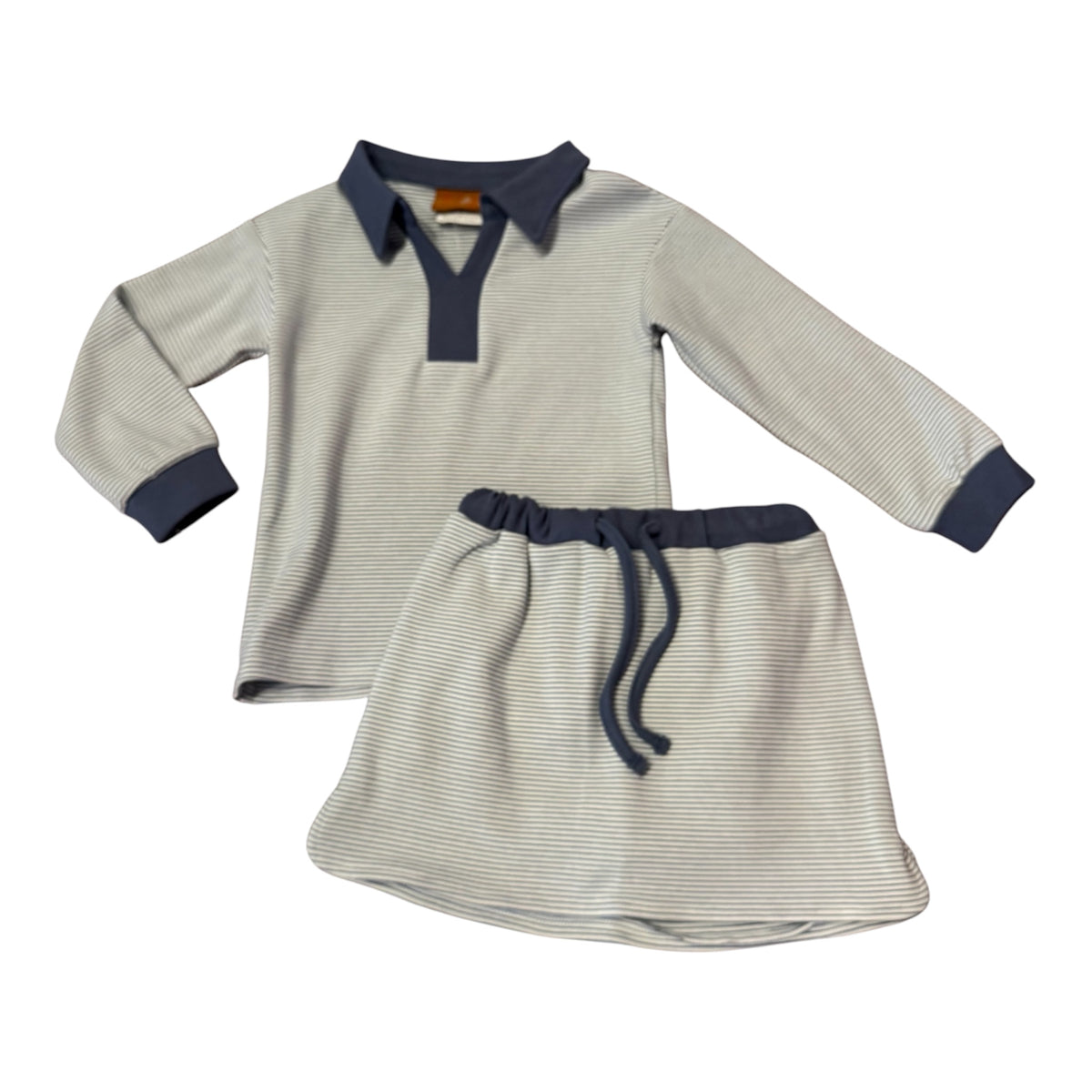 Isabelle Skort Set Blue Stripe